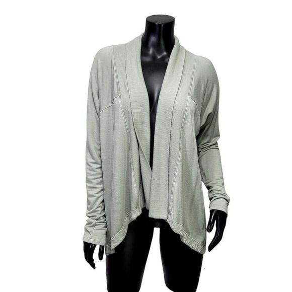 Athleta Sweaters - Athleta M Opal Green‎ Nirvana Wear Two Ways Wrap Lightweight Draped Front Cardi